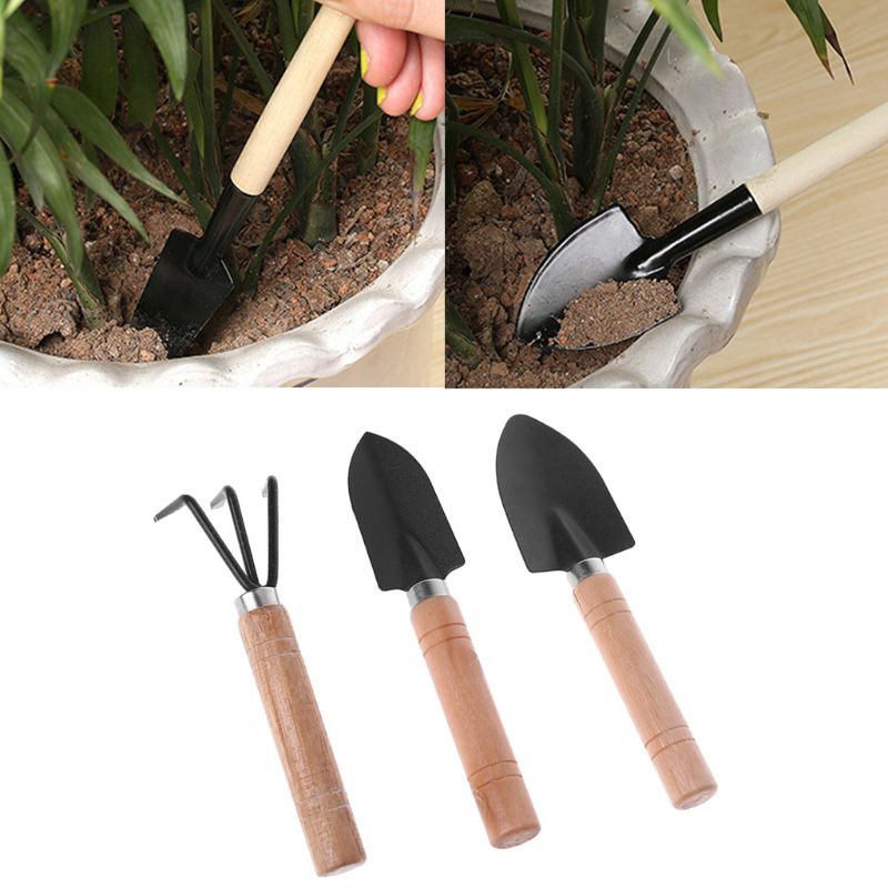 Bonsai Garden Rake - 3pcs 미니 정원 삽 레이크 스페이드