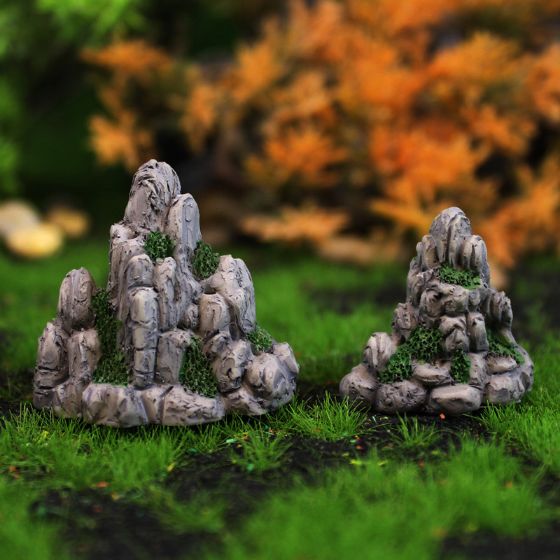 Bonsai Garden Miniature - 미니 산악 미니어처 인공 언덕 장난감,