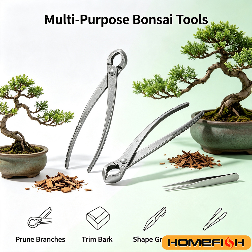 Bonsai Garden Rake - 스테인리스 스틸 두꺼운 가지 전정가위, 날카로운