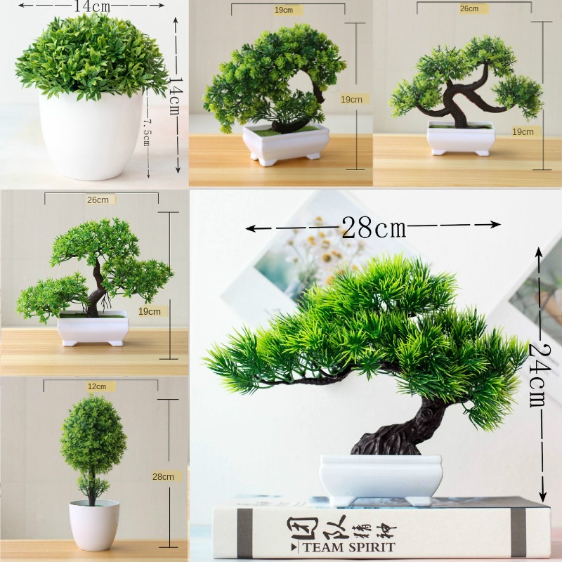 Bonsai Garden Sushi - 새로운 녹색 인공 식물 분재 작은